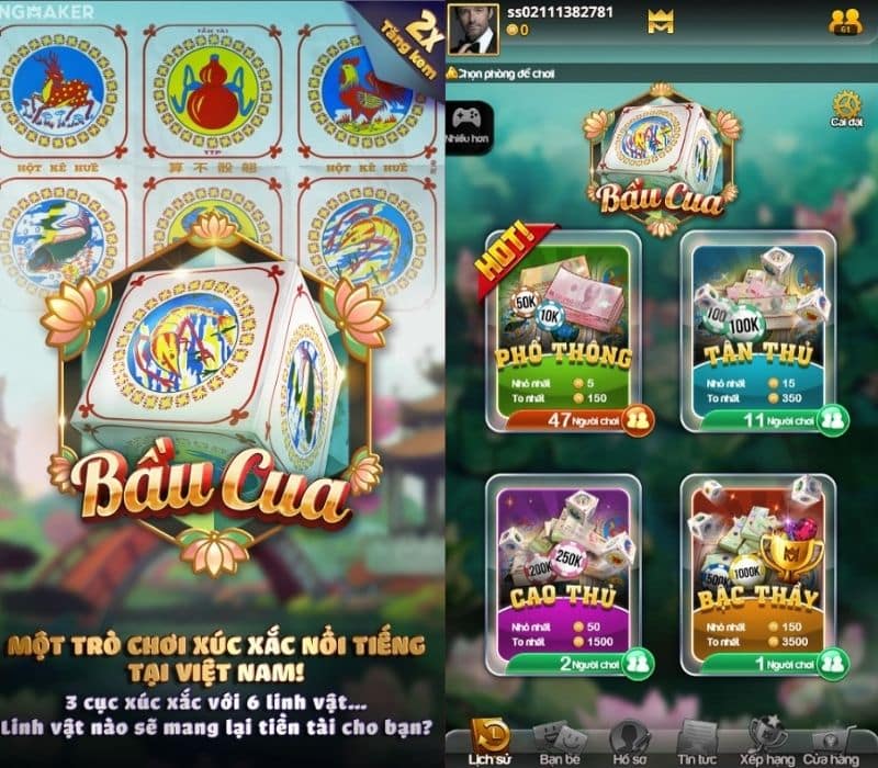 game Bầu cua tôm cá Việt tại me88